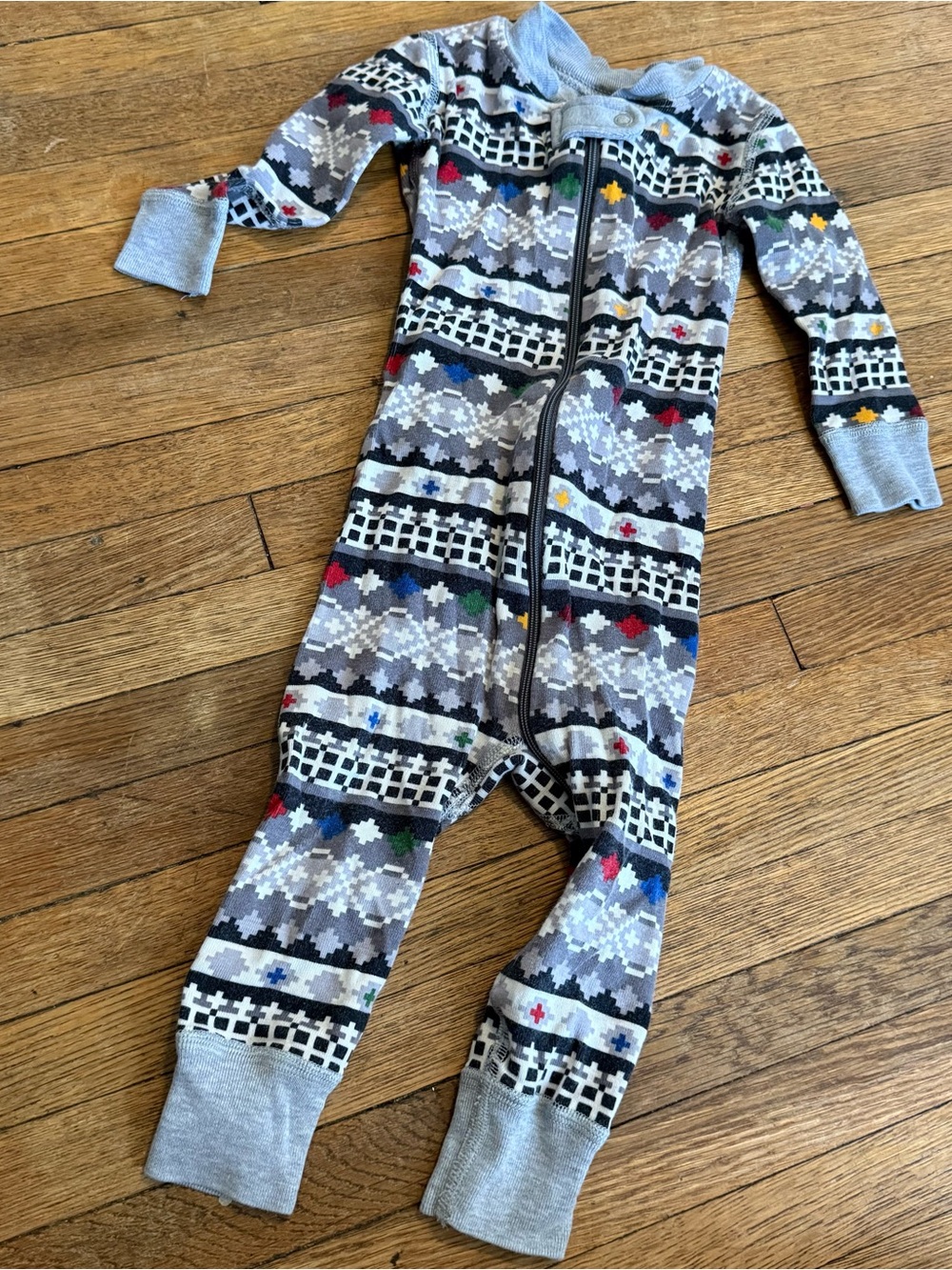Hanna Andersson Tribal Aztec Baby Boy Footless Pajamas - Size 12-18 Months